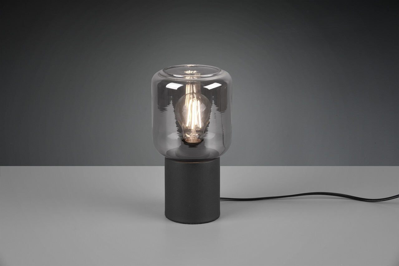 Lampa de masa Nico, RL, 13x24 cm, 40W, 1x E27, metal, negru mat - imagine 3